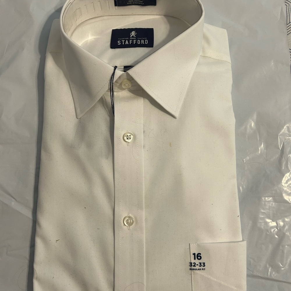 Stafford Men's Classic White Dress Shirt